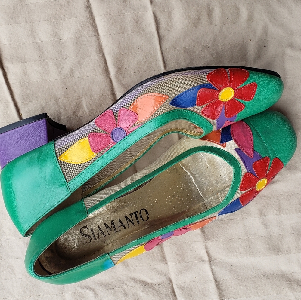 Vintage Siamanto leather and mesh ladies shoes